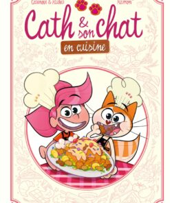Cath et son chat en cuisine