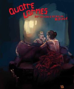 Quatre larmes sur un voile de nylon rouge