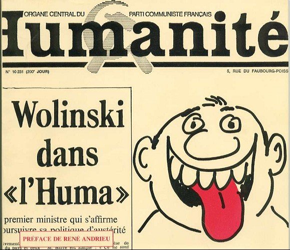 Wolinski dans l'Huma Tome 1