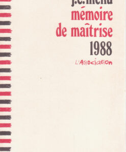 Mémoire de maîtrise 1988