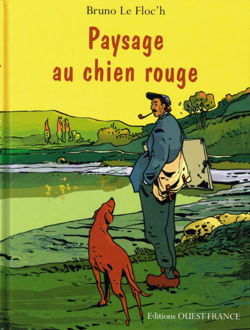 Paysage au chien rouge