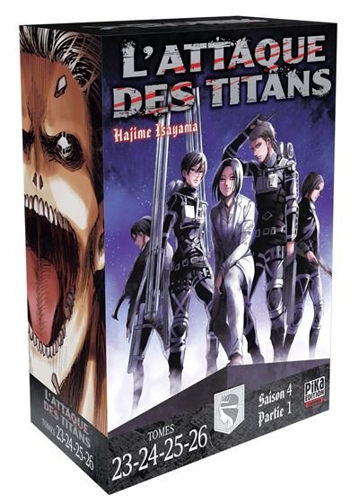 L'Attaque des Titans Coffret T23 à T26 Coffret 4 tomes - Hajime Isayama - Pika - Coffret - Manga