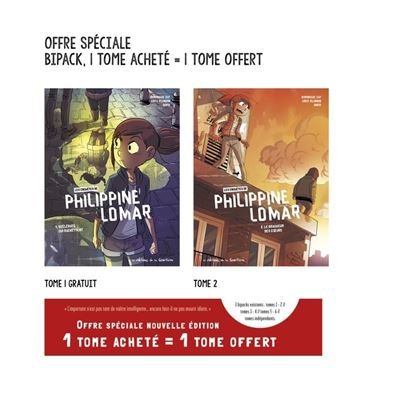 Bipack T2 + T1, Les Enquêtes de Philippine Lomar - Greg Blondin - La Gouttiere Eds De - Coffret - Bande dessinée jeunesse